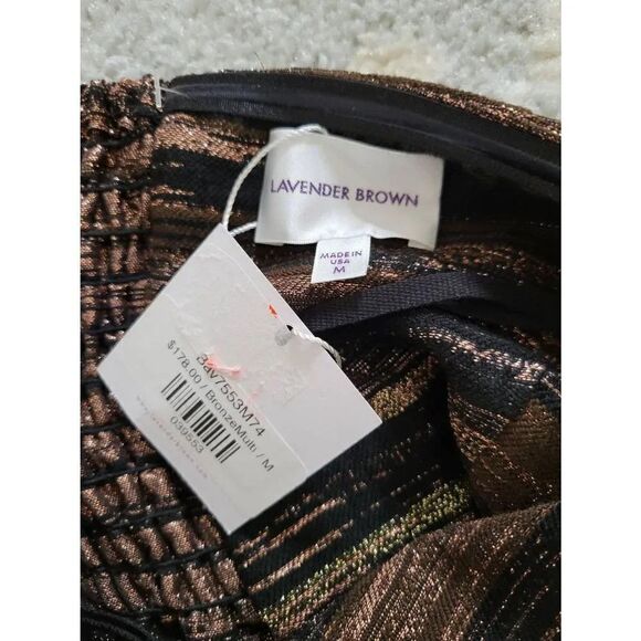 Lavender brown, Labav7553 Bronze Strapless Top M, NWT - Picture 8 of 9